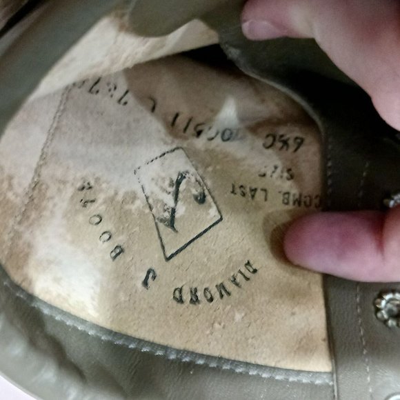 Justin Boots Kiltie Roper Combat Western Leather Lace-up Boots Tan Wmns Sz 6.5 C - Picture 5 of 6